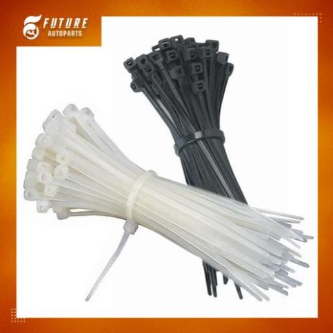 Gói 100 chiếc dây rút, dây thít nhựa Màu trắng, đen - Future Autoparts