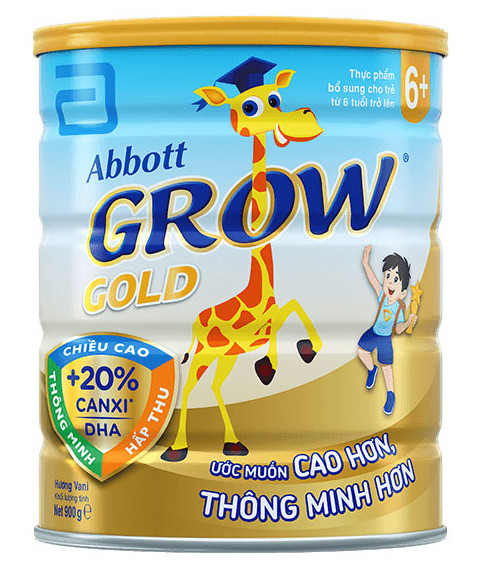 Sữa bột abbott grow gold 6+ hộp thiếc 900g
