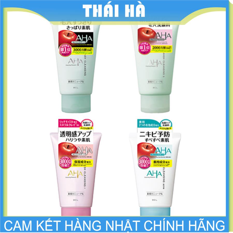 [HCM]Sữa Rửa Mặt AHA Wash Cleansing 120g Loại bỏ lượng dầu thừa tránh bít lỗ chân lông ngăn ngừa mụn hiệu quả