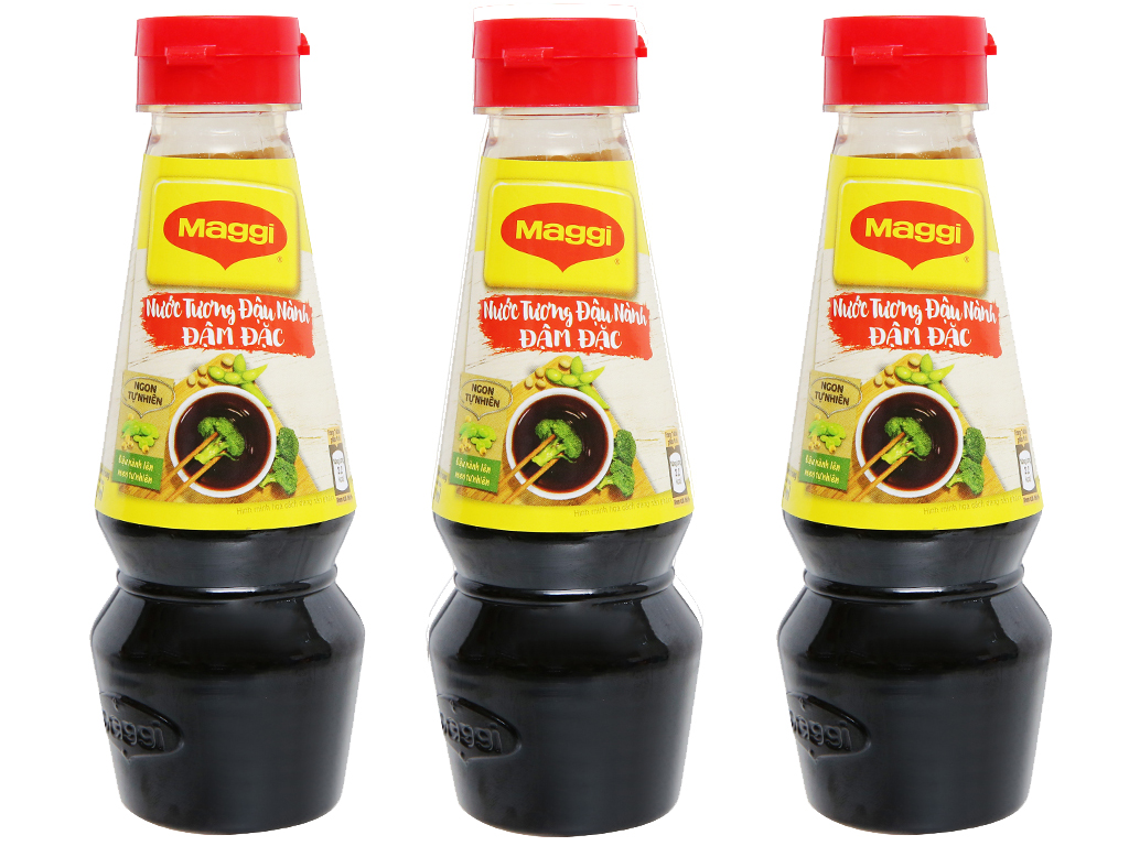 Combo 3 chai nước tương đậu nành đậm đặc Maggi 100ml