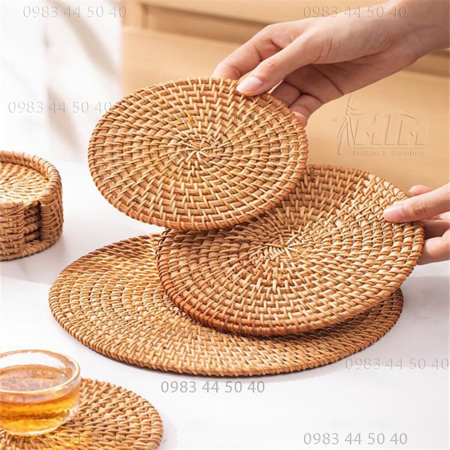 Lót mây l Đĩa mây- Tấm lót bàn ăn
