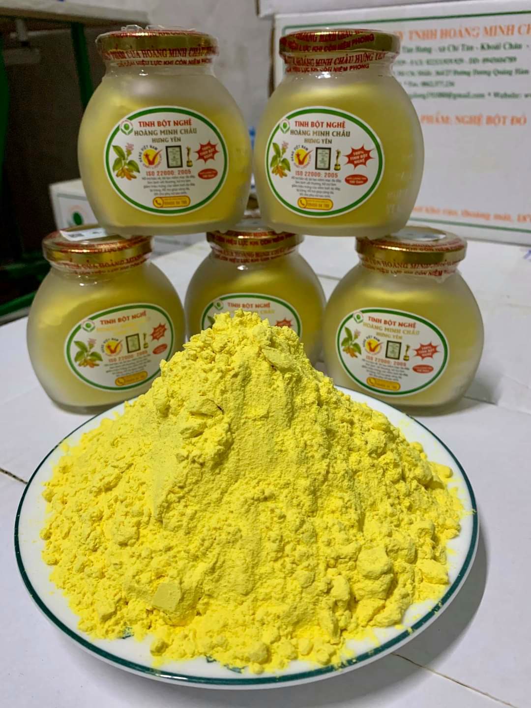 Hũ 100g tinh bột nghệ hoàng minh châu hưng yên