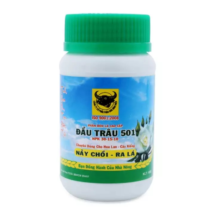 Phân Bón Lá 501 Đầu Trâu [NẢY CHỒI - RA LÁ] 100g - Chuyên Cho Hoa, Cây Cảnh
