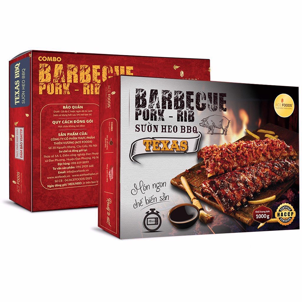 Siêu thị WinMart -Sườn heo Texas BBQ Acefoods 1kg