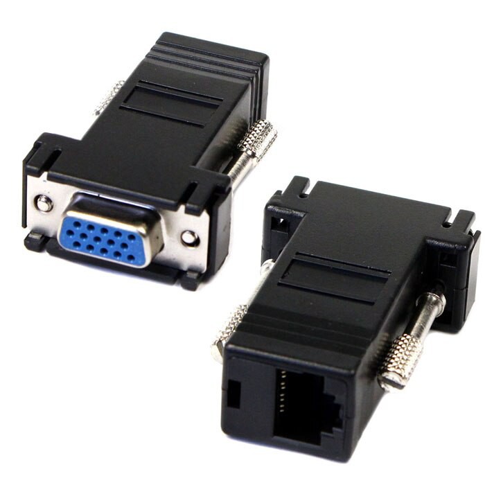 Bộ chuyển đổi kéo dài vga to lan - 30m cat-5e/6e - 1 cặp male+female