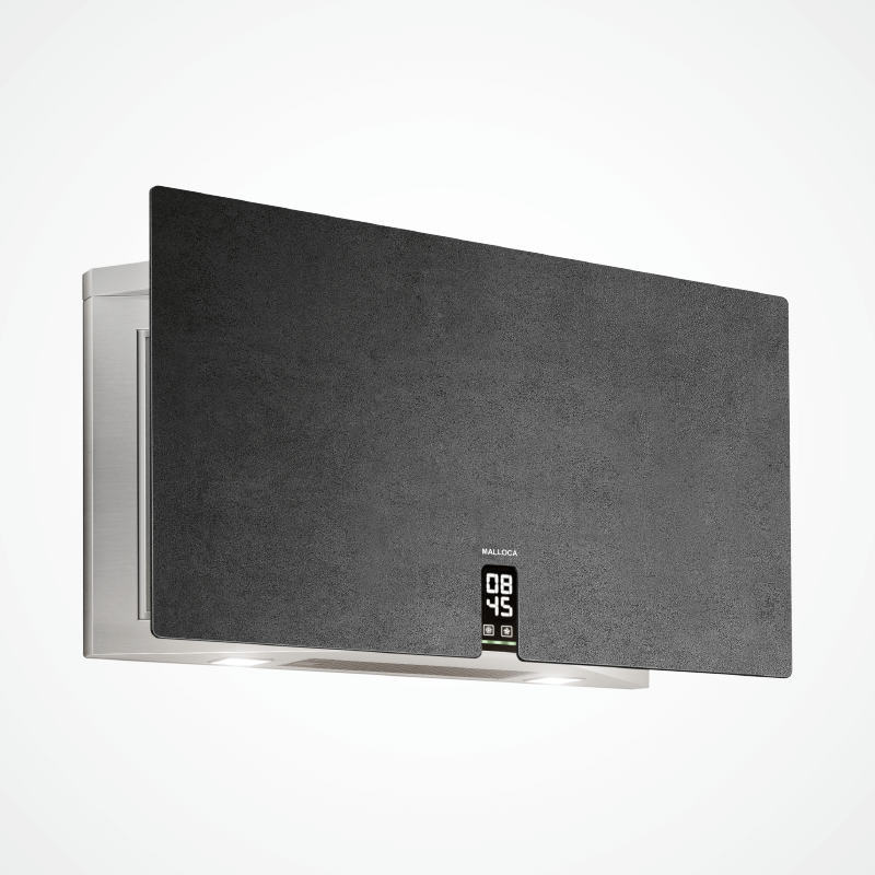 Máy hút mùi áp tường Malloca TIME K-15 NERO - Đen, 896x277mm, 850m³/h, Điều khiển từ xa