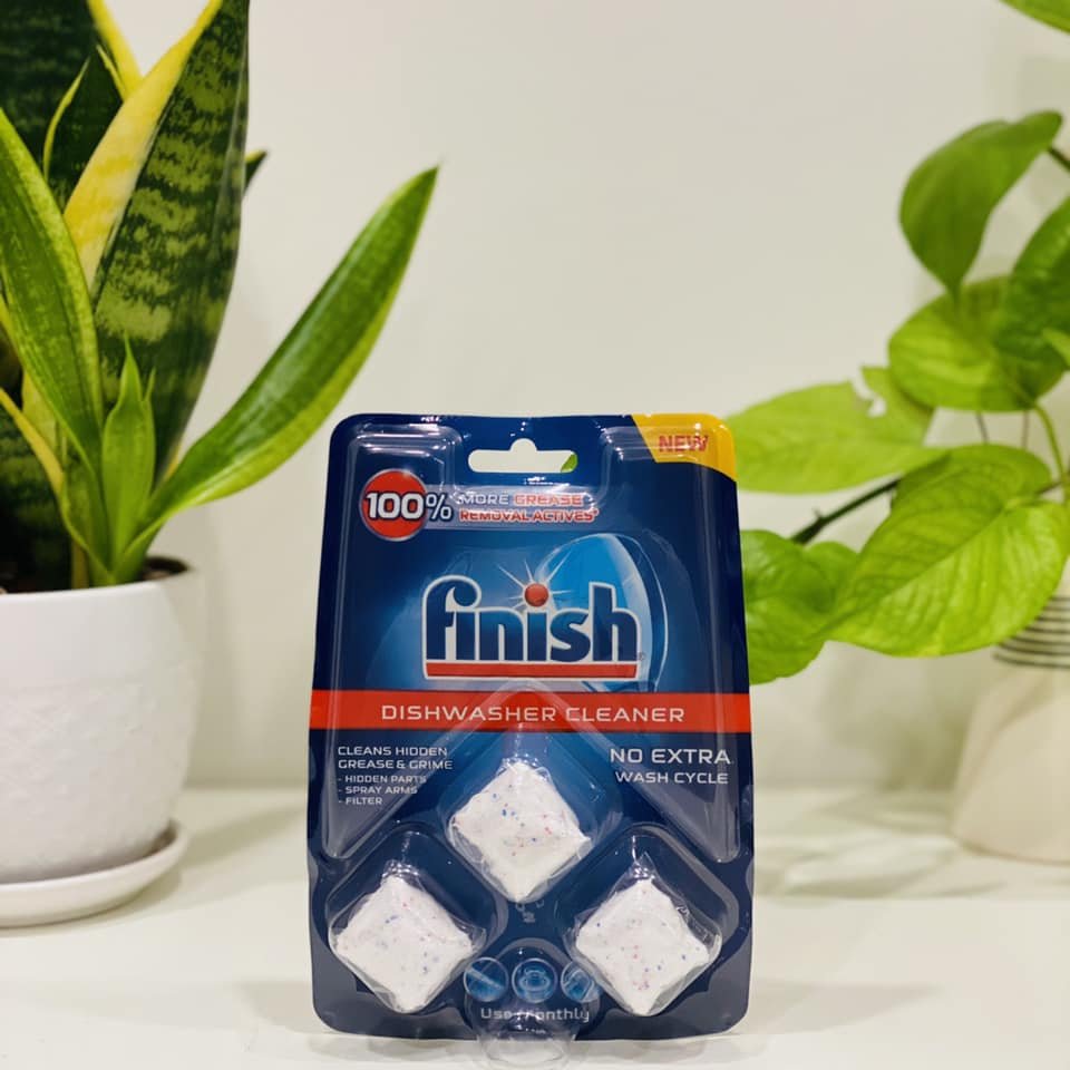 Viên vệ sinh máy rửa bát Finish +Tặng que thử nước cứng