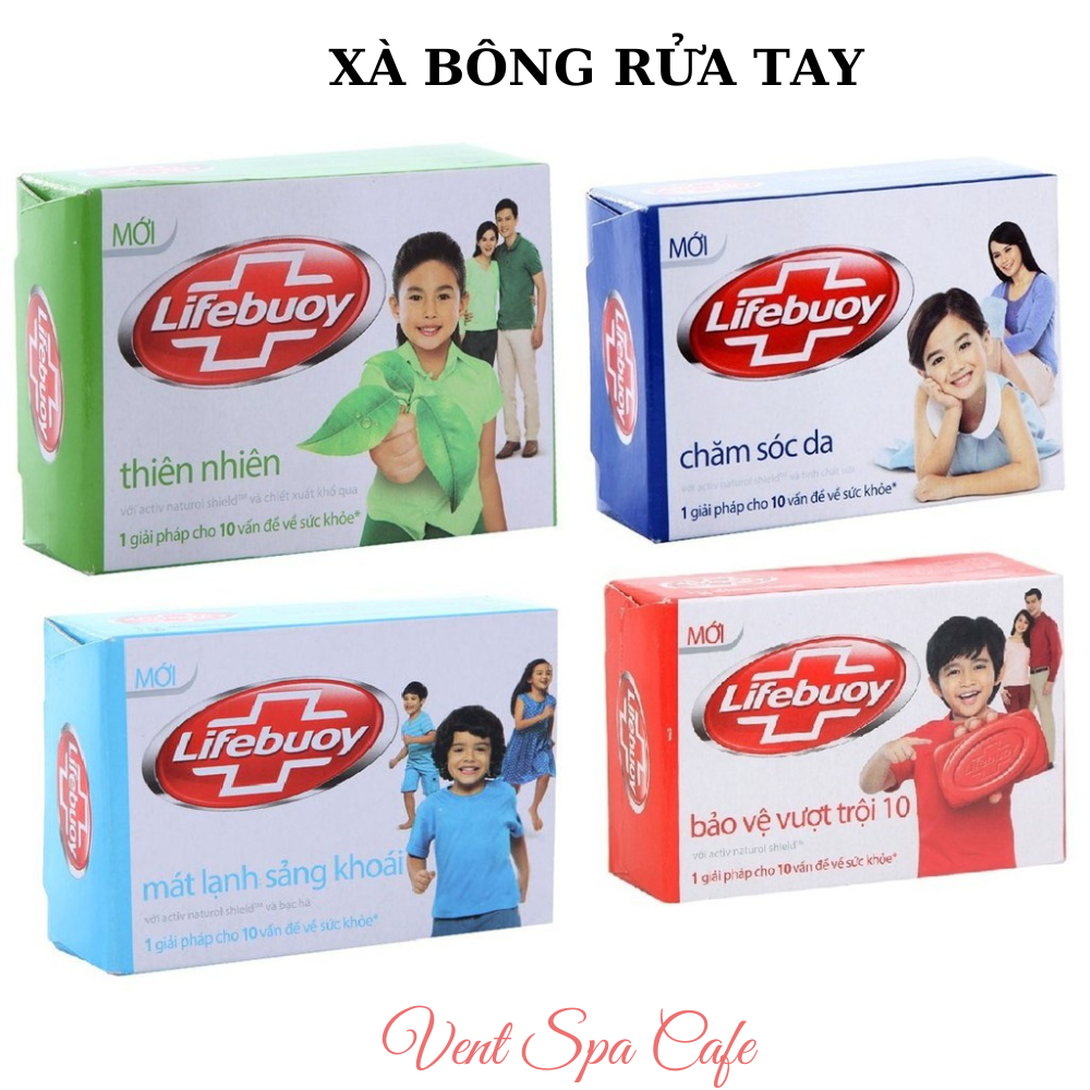 Bánh xà phòng Lifebuoy 90g xà bông diệt khuẩn Lifebouy xà bông rửa tay lifeboy - Vent Spa Cafe