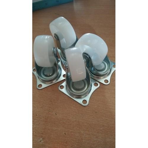 Bộ Bánh xe nhựa trắng quay 40mm siêu êm siêu nhẹ