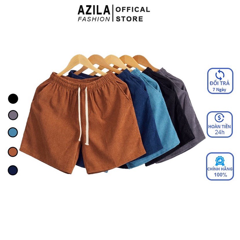 Quần Short Đùi Nhung Tăm Nam Nữ AZILA Style Unisex Ulzzang Hàn Quốc - QN32