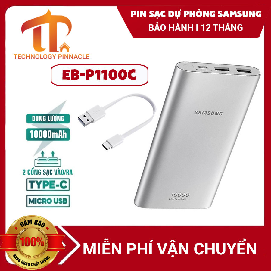 [ SALE GIỜ VÀNG] Pin Sạc Dự Phòng Samsung EB-P1100 10000mAh Hỗ Trợ Sạc Nhanh QC 2.0 - Sản Phẩm Tiện Lợi Nhỏ Gọn Phục Vụ Công Việc Hiệu Qủa- Hàng Chính Hãng
