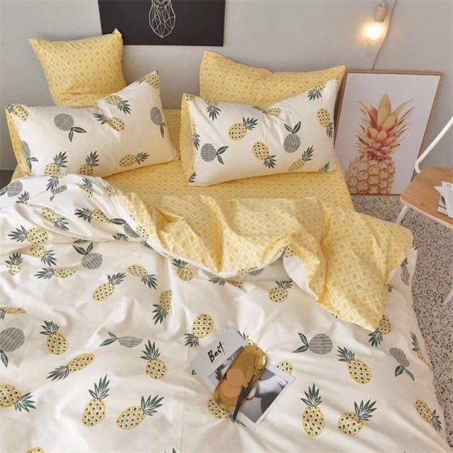 Bộ chăn ga gối cotton poly bộ chăn ga gối cao cấp nhập khẩu 5 món, 4 món sản phẩm chăn ga gối nệm dùng 4 mùa