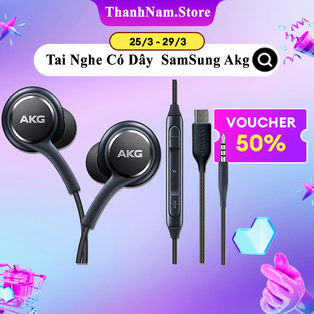 Tai nghe Samsung AKG siêu bền - Jack 3.5mm/Type C Tương thích với nhiều dòng máy Galaxy S / Galaxy Note / Android - Zin 1 đổi 1 Bảo hành 12 tháng