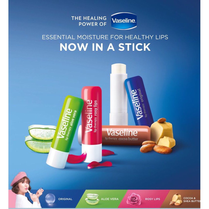 Son dưỡng môi chống nắng vaseline lip theraphy spf15 dạng thỏi cam kết sản phẩm đúng mô tả chất lượng đảm bảo an toàn đến sức khỏe người sử dụng