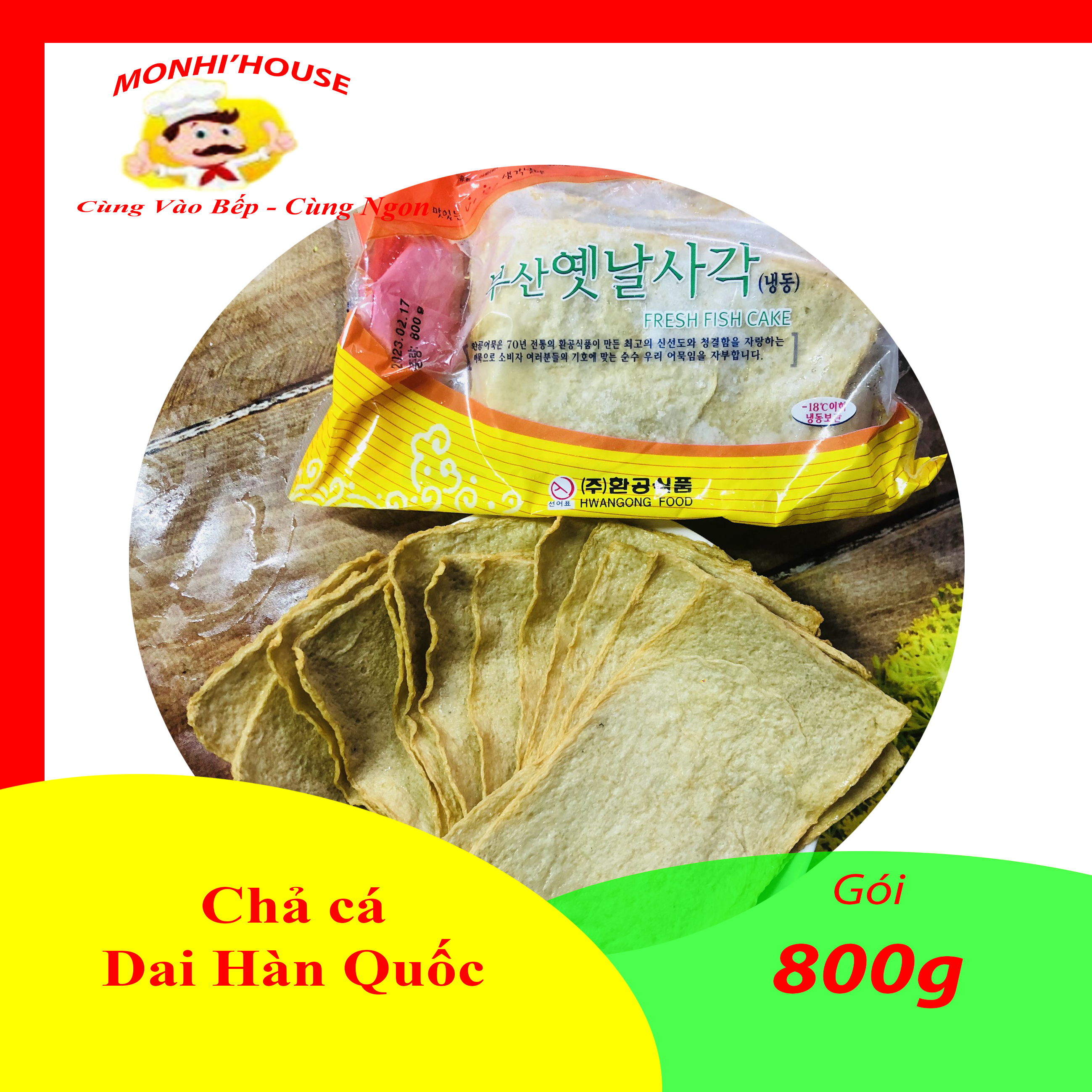 Gói 800g chả cá hàn quốc
