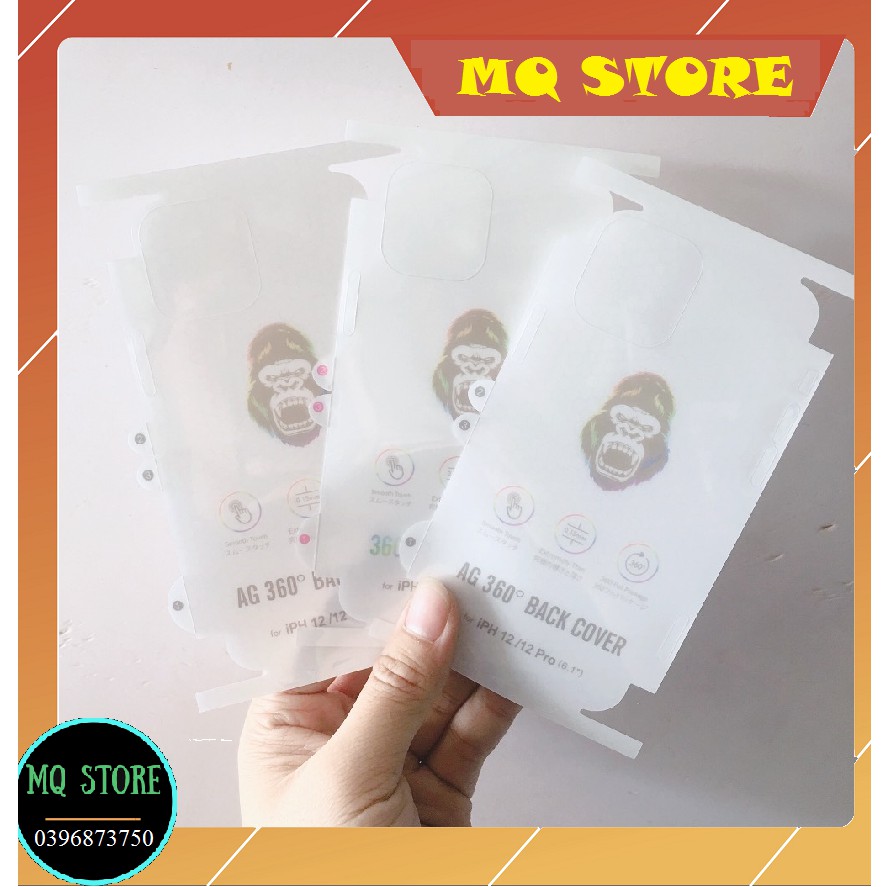 Iphone 12mini/ 12/12pro/ 12pro max dán film ppf full lưng full viền cao cấp