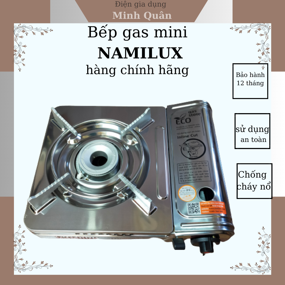 Bếp Gas Mini NAMILUX PL1911AS ,bếp ga inox chống cháy nổ, bếp ga đơn Hàng chính hãng bảo hành 12 tháng