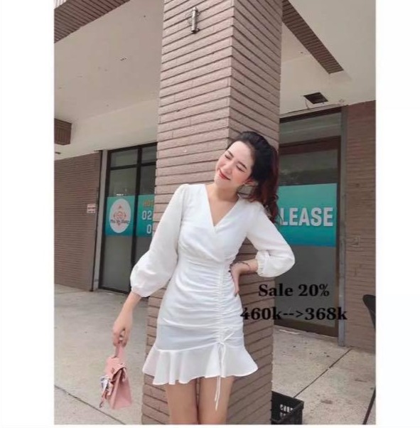 [HCM]Đầm ôm body đuôi cá rút thân vải thun co giãn tốt thiết kế hot trend dễ thường (Có size to)