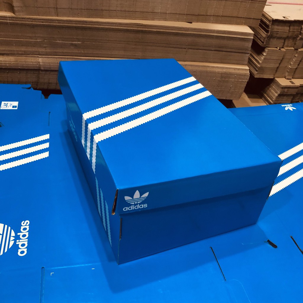 Hộp giày adidas 28x18,5x10,5cm màu xanh