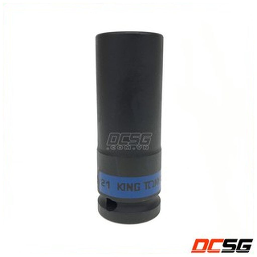 Đầu tuýp 12 cạnh 21mm đen dài kingtony 493021m