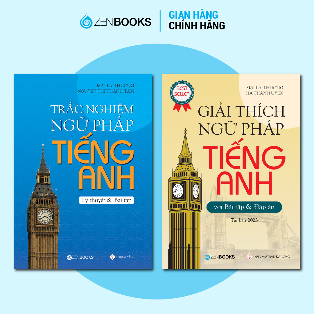 Sách - combo 2 cuốn giải thích ngữ pháp và trắc nghiệm ngữ pháp tiếng anh - mai lan hương
