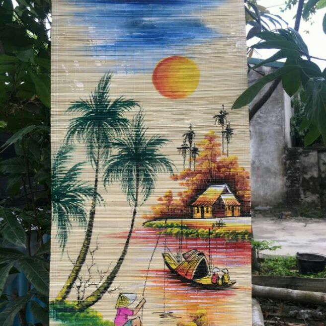 Mành tre vẽ size 30*65cm
