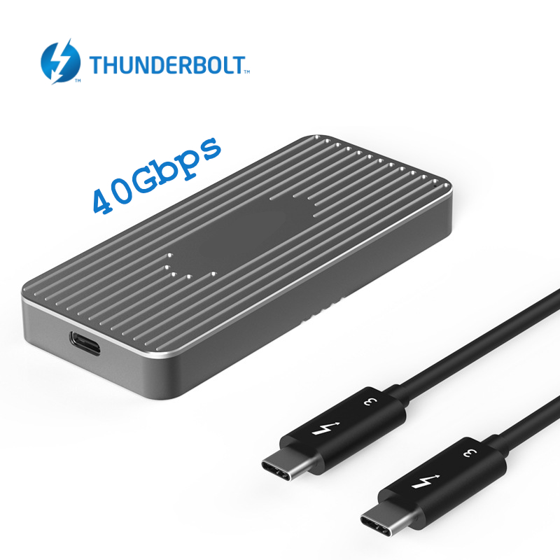 Box ổ cứng thunderbolt 3 ssd nvme ngff 40gbps cao cấp - m.2 nvme 2280 ssd enclosure thunderbolt 3 - hàng oem blueendless