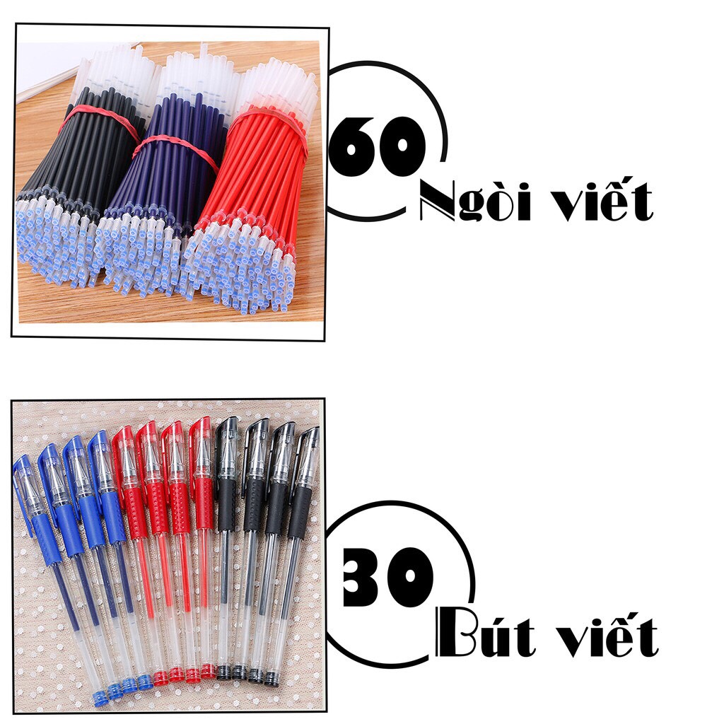 Combo 20 bút bi nước mực đều nét chữ đẹp