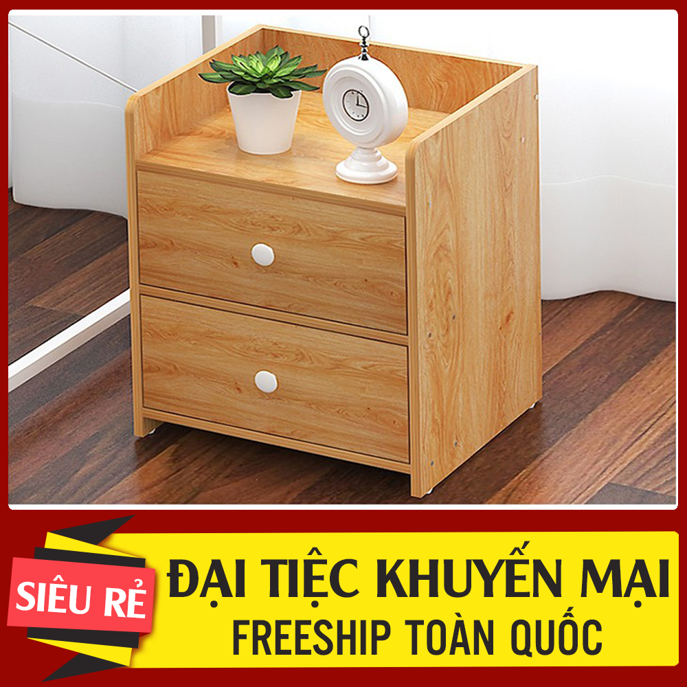 Tủ Đầu Giường - Tab Đầu Giường 2 Tầng, Tủ Đầu Giường Trong Phòng Ngủ Gỗ MDF Lõi Xanh Kháng Ẩm, Thiết Kế Cao Cấp, Hiện Đại, Sang Trọng, Vin Store - Gia dụng giá rẻ