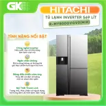 Tủ lạnh Hitachi Inverter 569 lít R-MY800GVGV0(MIR) - Lấy đá và nước bên ngoài Bình chứa nước với bộ lọc Bảng điều khiển cảm ứng Chuông báo mở cửa Mặt gương sang trọng dễ vệ sinh - GIAO TOÀN QUỐC