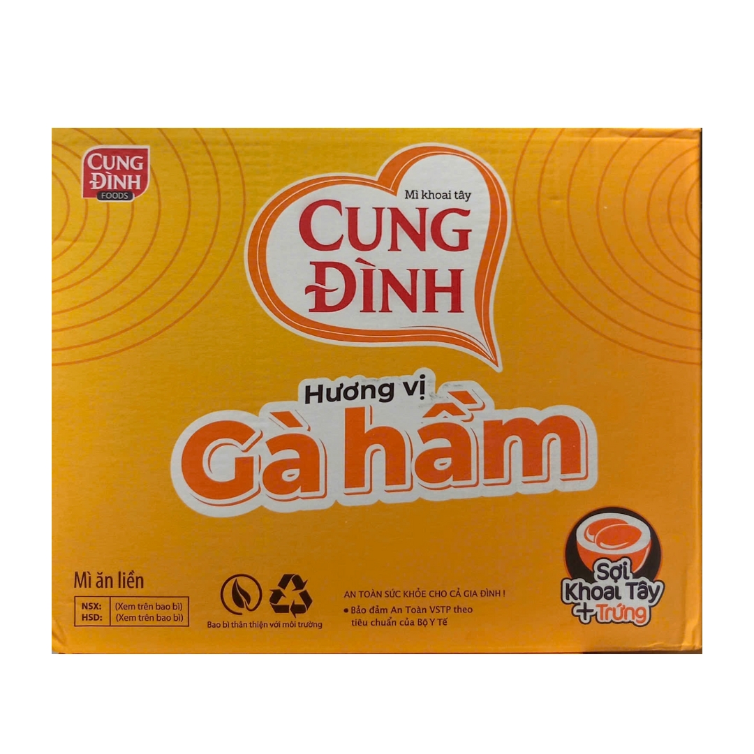 Mì ăn liền cung đình gà hầm thùng 30 gói x 80g/gói