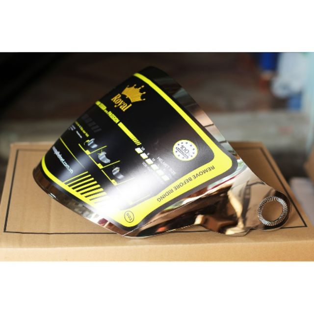 Kính Mũ Bảo Hiểm Asia M115 Và Asia M168, Màu Trà Và Tráng Gương