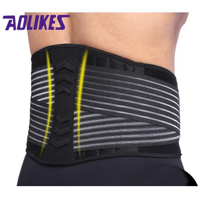 Đai lưng mềm tập gym aolikes hy 7998 ,đai lưng squad bảo vệ cột sống thoát vị, thoái hóa chống đau lưng