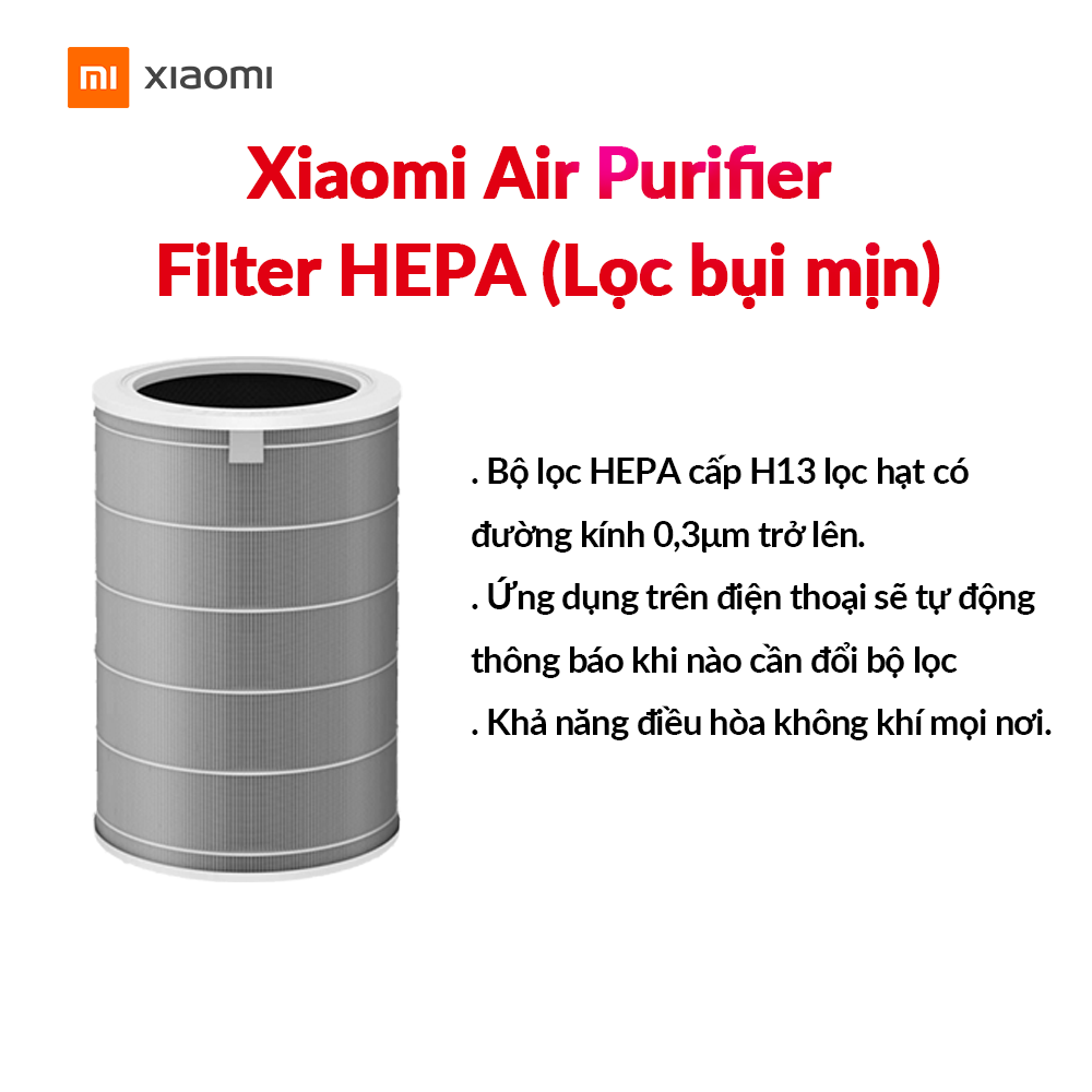 Lõi lọc cho máy lọc Xiaomi Air Purifier HEPA Filter - Hàng Chính Hãng Digiworld