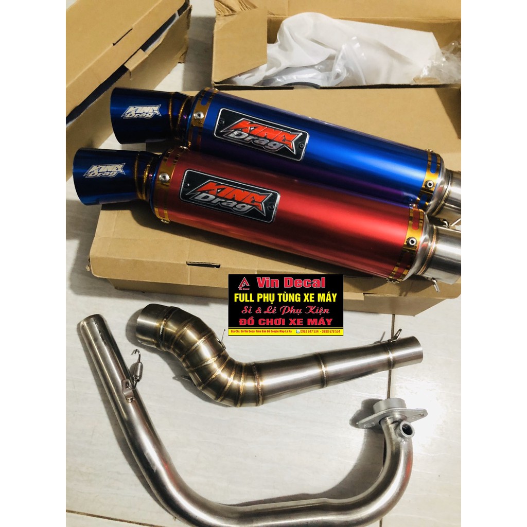 Combo Pô King drag + cổ pô 2 khúc Kiểu STb - dochoixemay