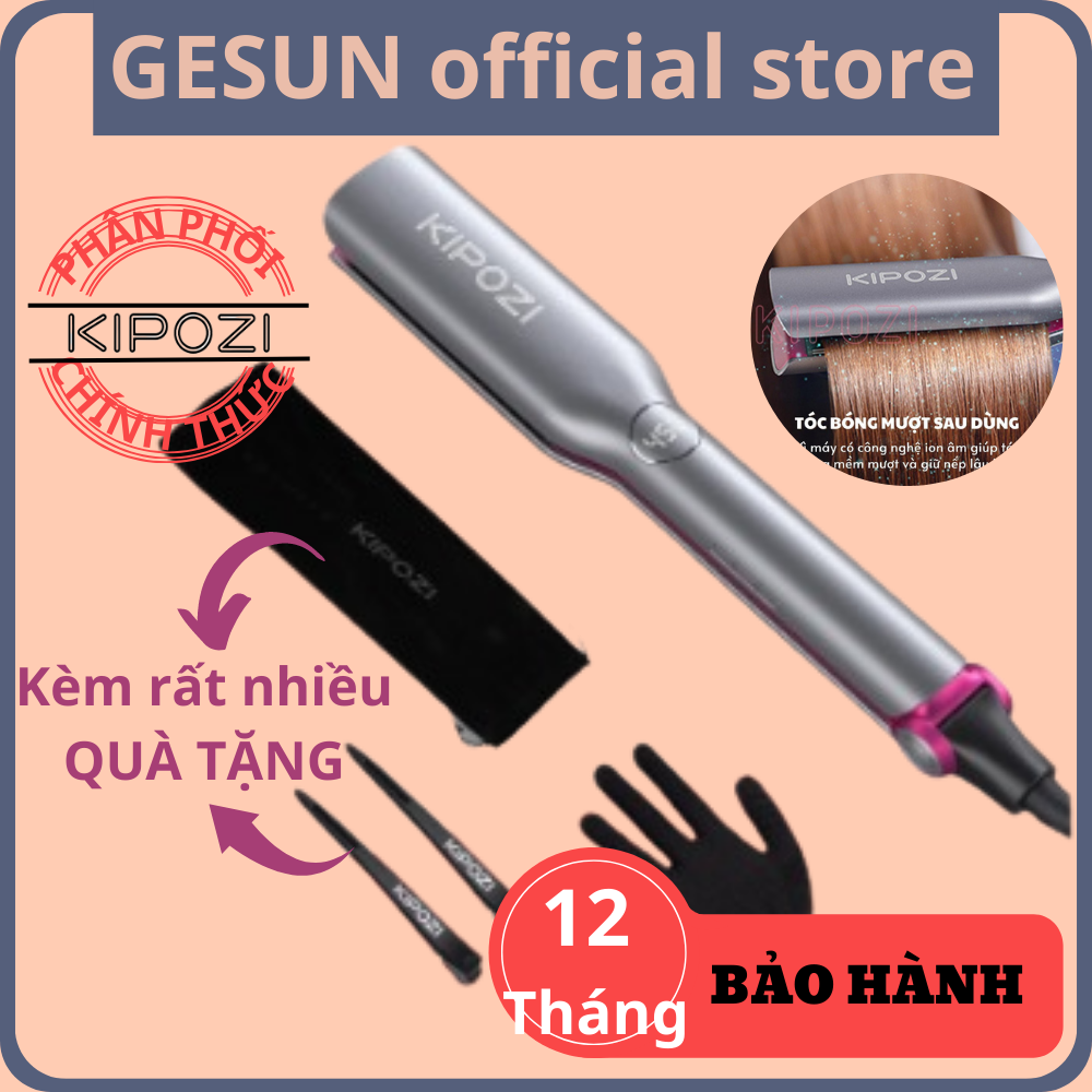 Máy duỗi tóc KIPOZI V6 cao cấp, được thiết kế dành riêng cho tóc dày . Máy duỗi tóc chính hãng - bảo hành 12 tháng đổi mới