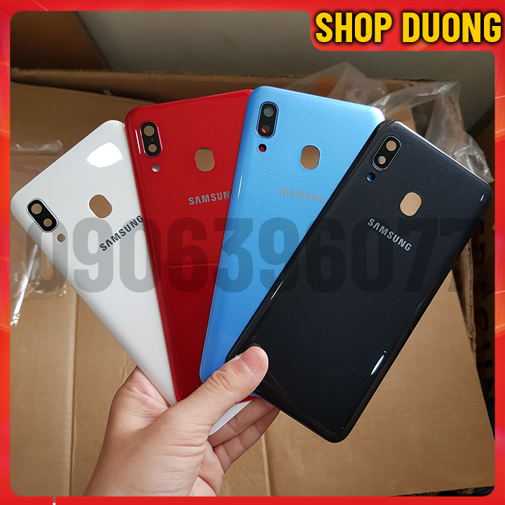 Nắp lưng samsung galaxy a30 có kính camera và sẵn keo dán - shop dương