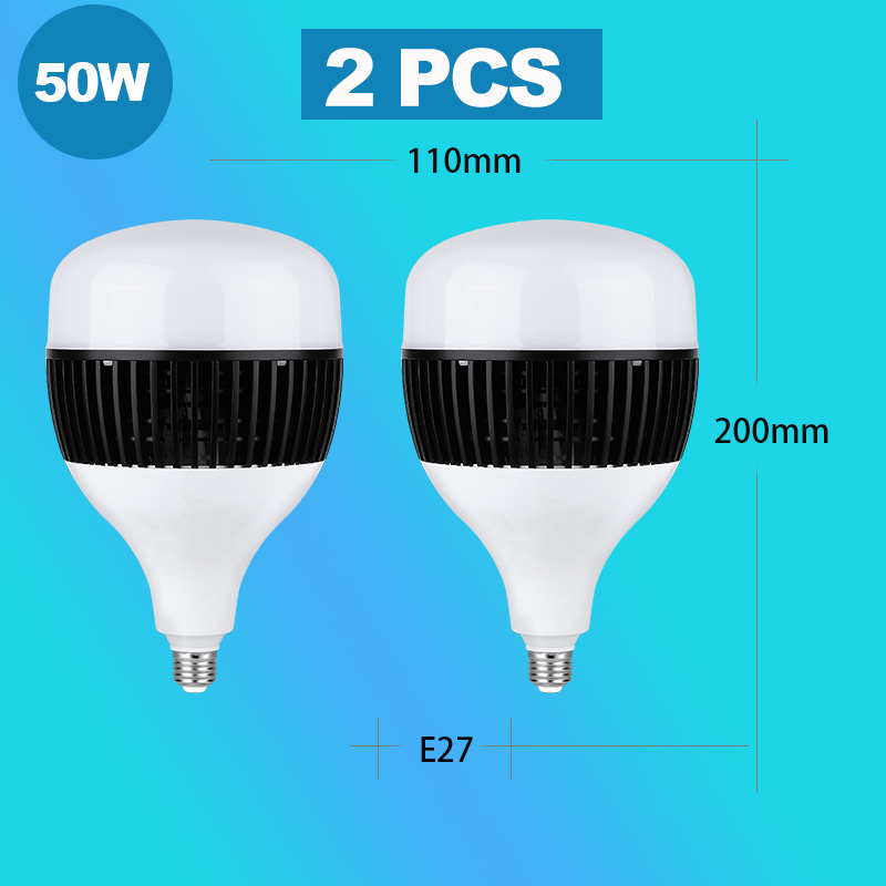 Bóng Đèn LED 50W/80W/100W/150W Đèn Xưởng Công Suất Cao E27 Siêu Sáng Đèn Trong Nhà Xưởng Đèn Sân Vườn