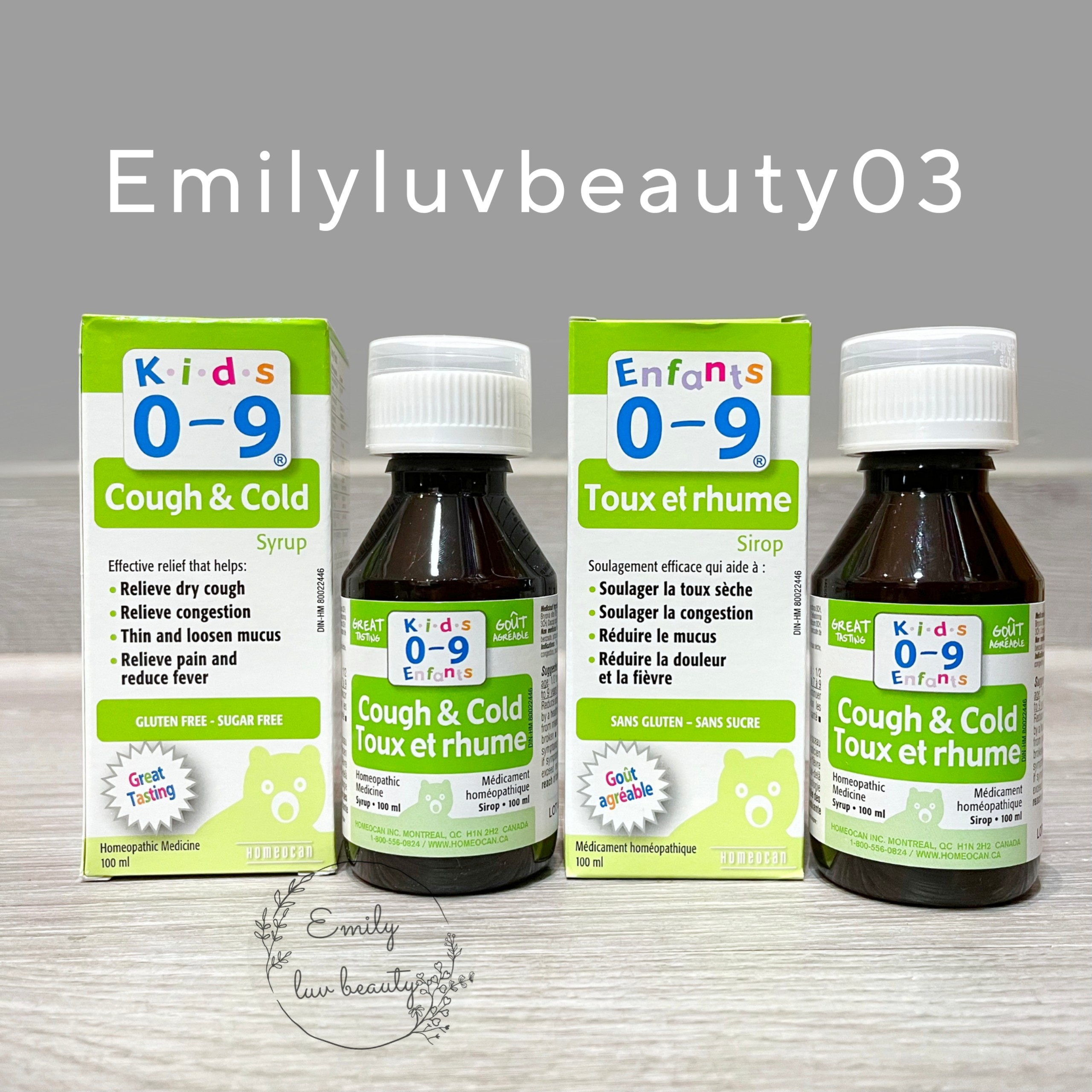 Siro giảm ho, cảm lạnh Cough & Cold Syrup For Kids 100ml cho bé từ sơ sinh đến 9 tuổi