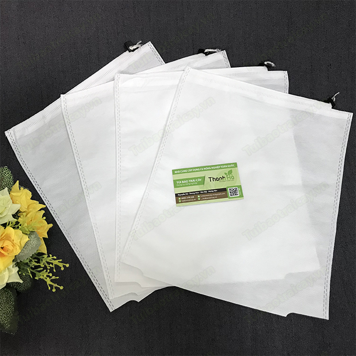 50 Túi vải bao bưởi không dệt 30x35cm dập nhiệt