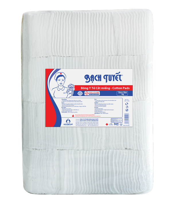 Bông cắt 5x5cm - 500g bông bạch tuyết