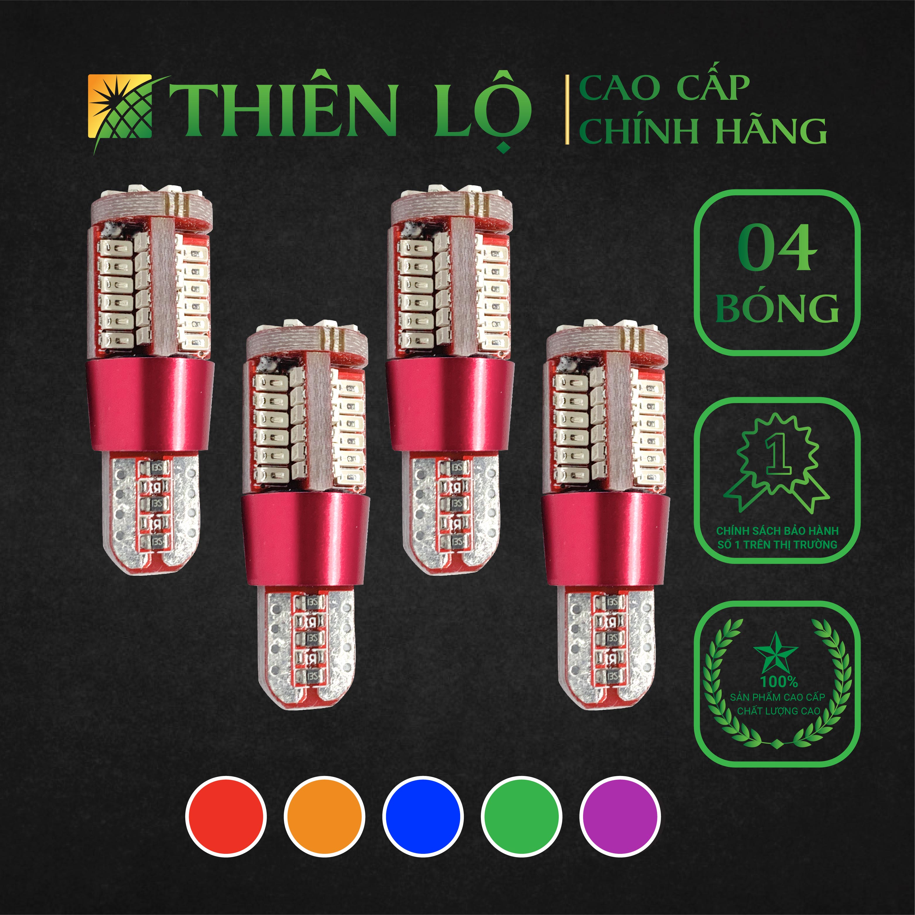 [GIÁ 4 ĐÈN][CHIP THẾ HỆ MỚI]Bóng đèn led xi nhan demi T10 3014 Chipset 57 SMD - 57 Bóng LED thế hệ mới siêu sáng - Bóng đèn của Thiên Lộ