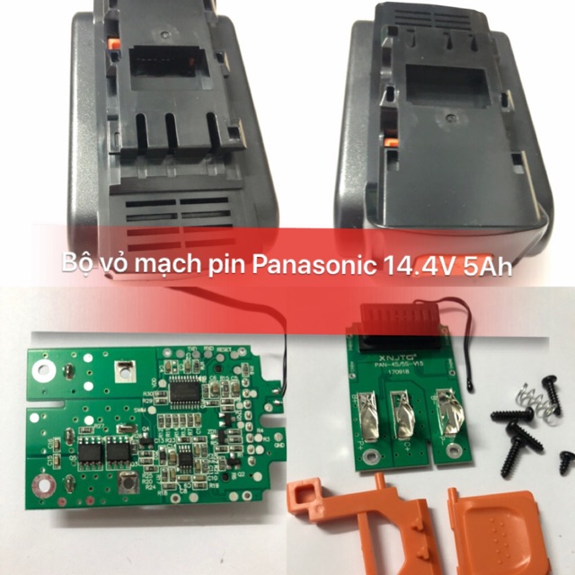 [HCM]Bộ vỏ và mạch pin Panasonic 14.4V 2 hàng cell nhận sạc zin