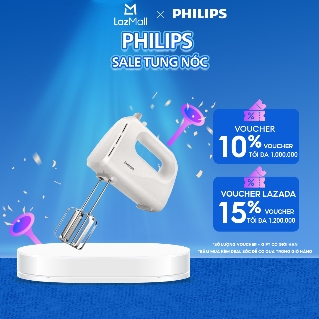 Máy Đánh Trứng Cầm Tay Philips HR3705/20-Hàng Phân Phối Chính Hãng
