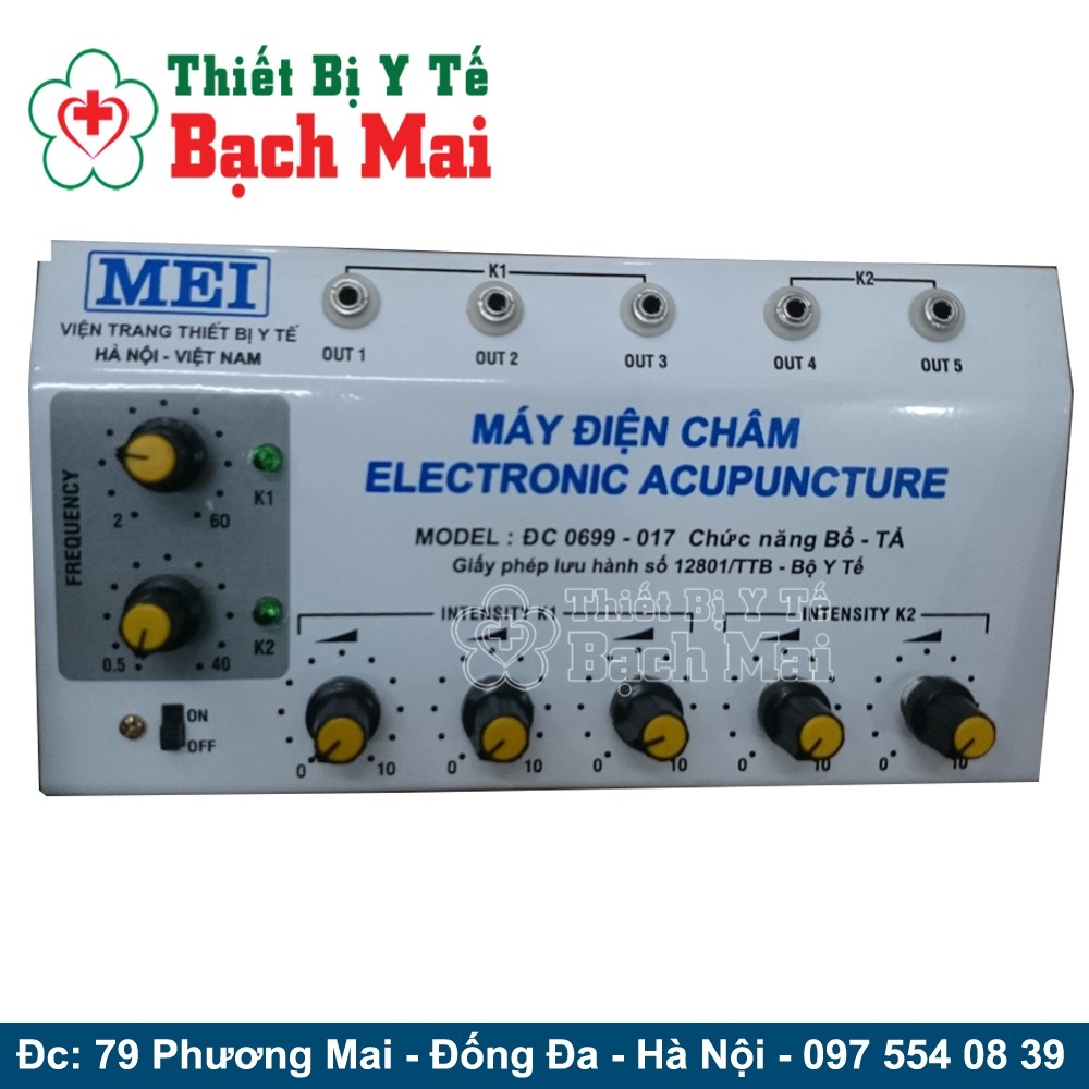 ¤✚ Máy Điện Châm MEI ĐC 0699 [5 giắc 10 kim] - Việt Nam