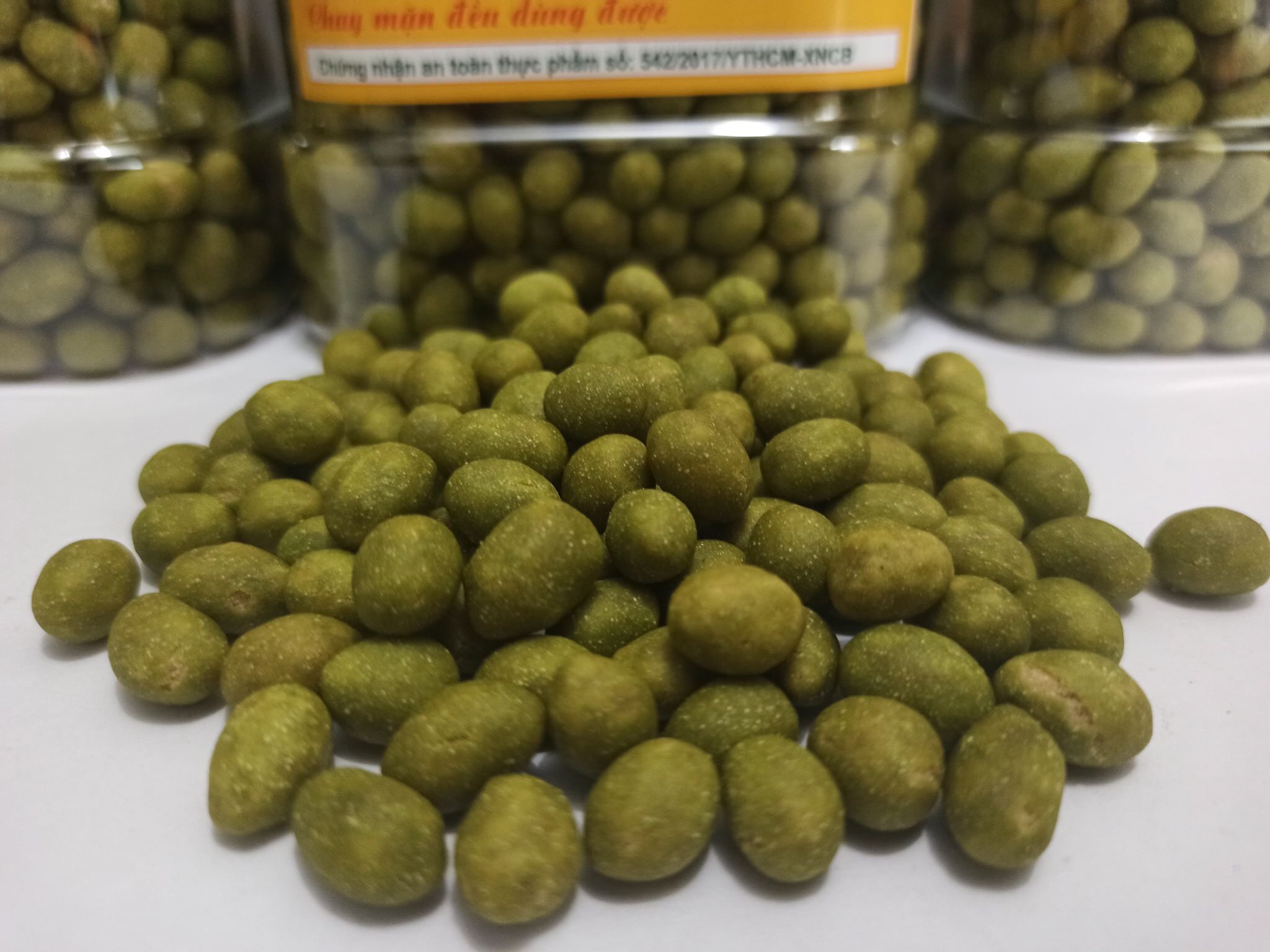 Đồ ăn vặt - đậu phộng da cá lá dứa - snacks - pandan fish skin peanuts - 600g