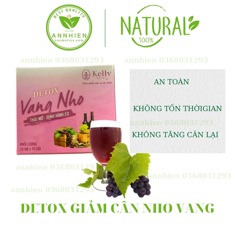 Giảm cân - detox giảm cân nho vang giảm 3-4kg/ liệu trình - detox trái cây giúp thải độc , giảm cân an toàn