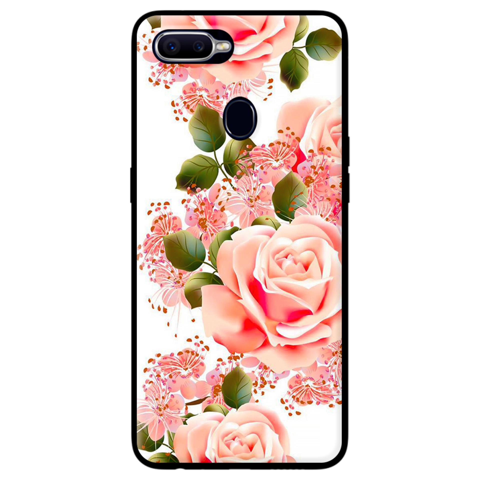Ốp lưng oppo a7 - a5s - hoa hồng nhạt