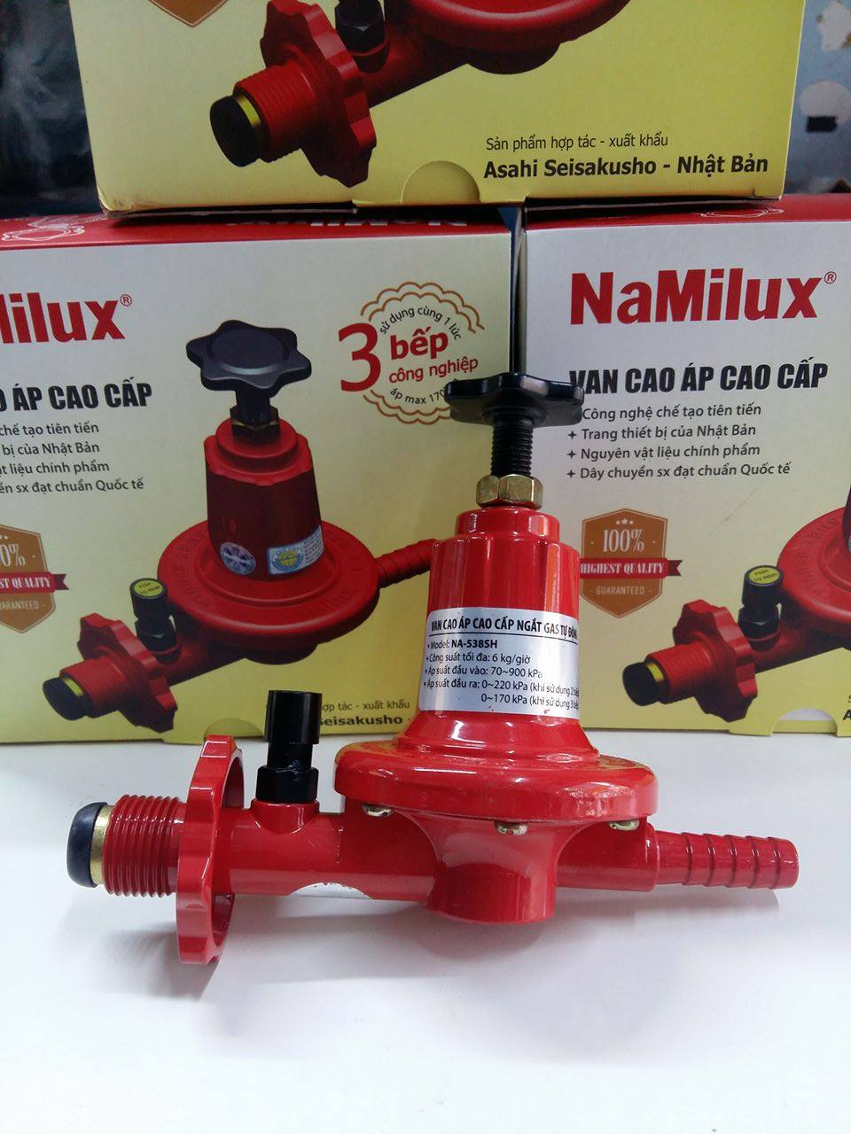 Van gas công nghiệp namilux 1 van dùng được 3 bếp na - 538 sh