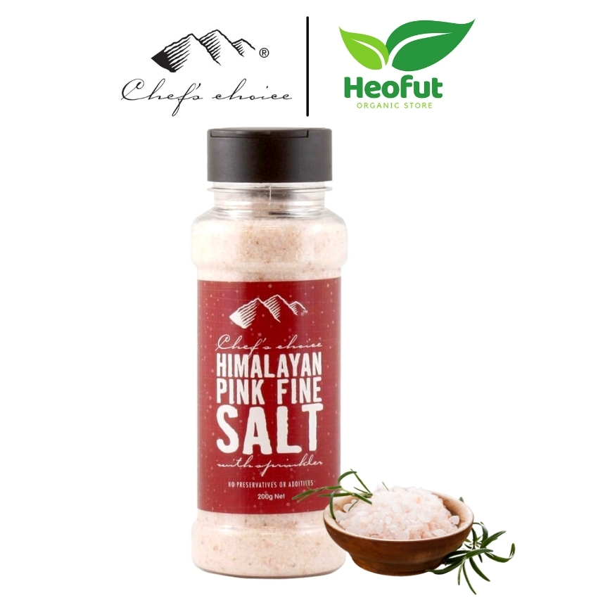 Muối hồng Himalaya mịn Chefs Choice muối hồng nấu ăn hạt mịn tốt sức khỏe gốc parksitan nhập khẩu Úc Heofut